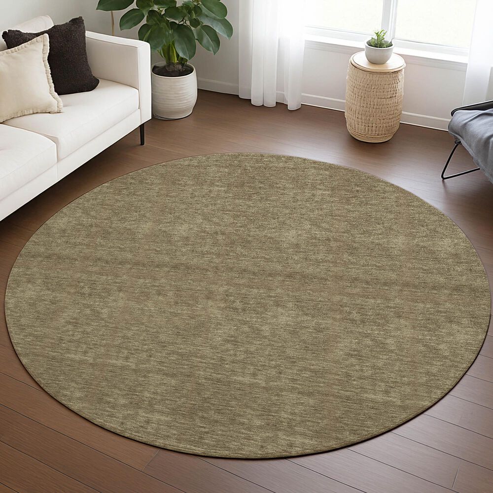Dalyn Rug Company Soft Essentials Coffee 8' Round Area Rug, , large