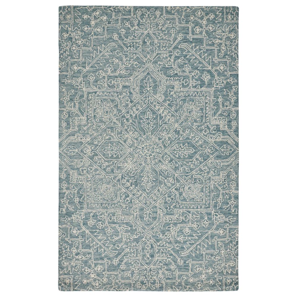 Feizy Belfort Teal 10" x 14" Area Rug, , large
