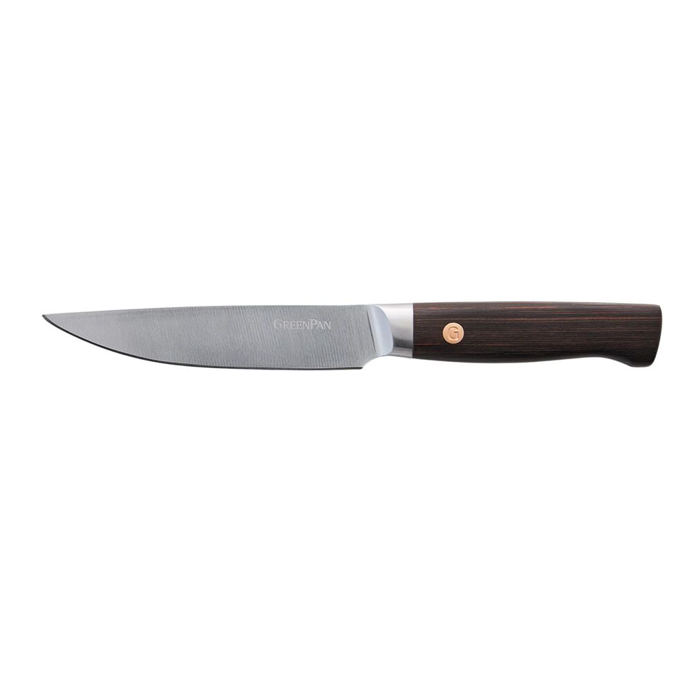 Green Pan Elite 8-Piece Steak Knife Set with Mid-Pakka Wood Handles in Stainless Steel, , large