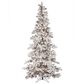 The Gerson Company 7.5" Pre-Lit Artificial Heavy Flocked Layered Spruce with White Lights in Green, , large
