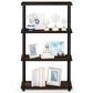 HOMLUX Turn-N-Tube 4-Tier Multipurpose Shelf Display Rack in Columbia Walnut and Black, , large