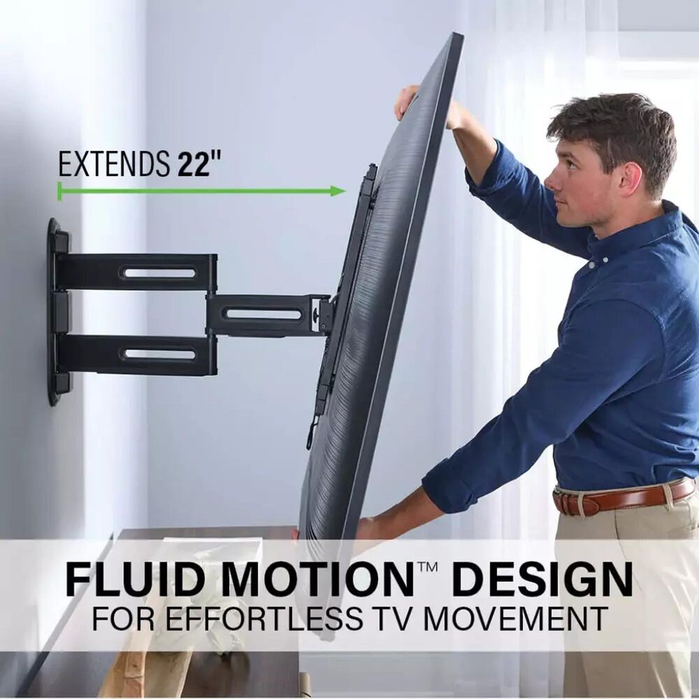 Sanus Advanced Full-Motion 4D and Shift Wall Mount for 32" - 65" TVs in Black, , large