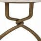Timeless Designs Kevin Side Table in White and Brass, , large