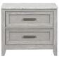 New Heritage Design Fiona 2-Drawer Nightstand in Mist Gray and White, , large