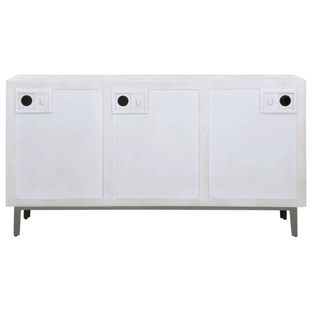 Richlands Furniture Alaric 3-Door Credenza in Whitewash, , large