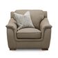 Sienna Designs Leather Accent Chair in Succulents Light Grey, , large
