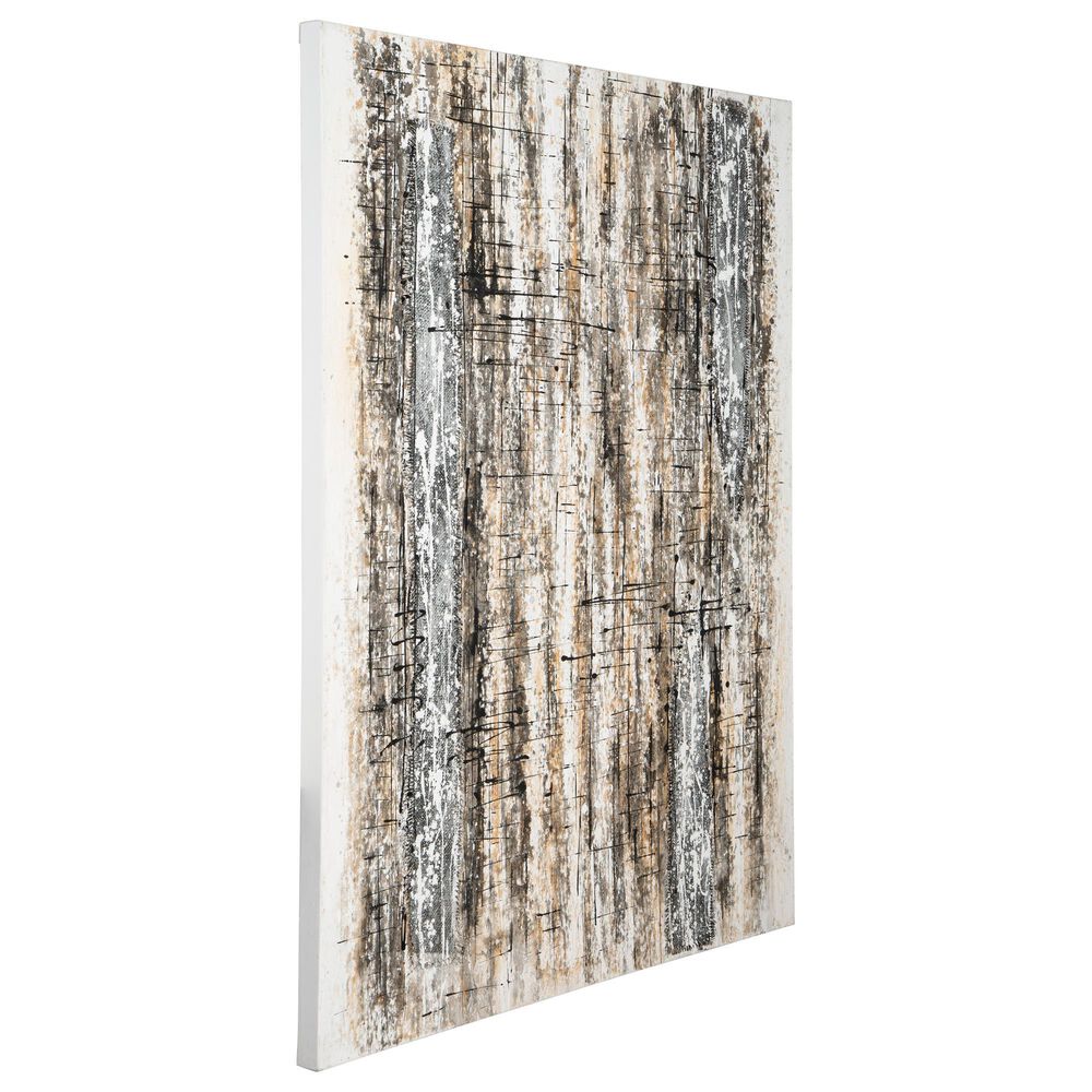 Ashley Grateville 48&quot; x 36&quot; Wall Art in Gray, Brown, Gold, Black and White, , large