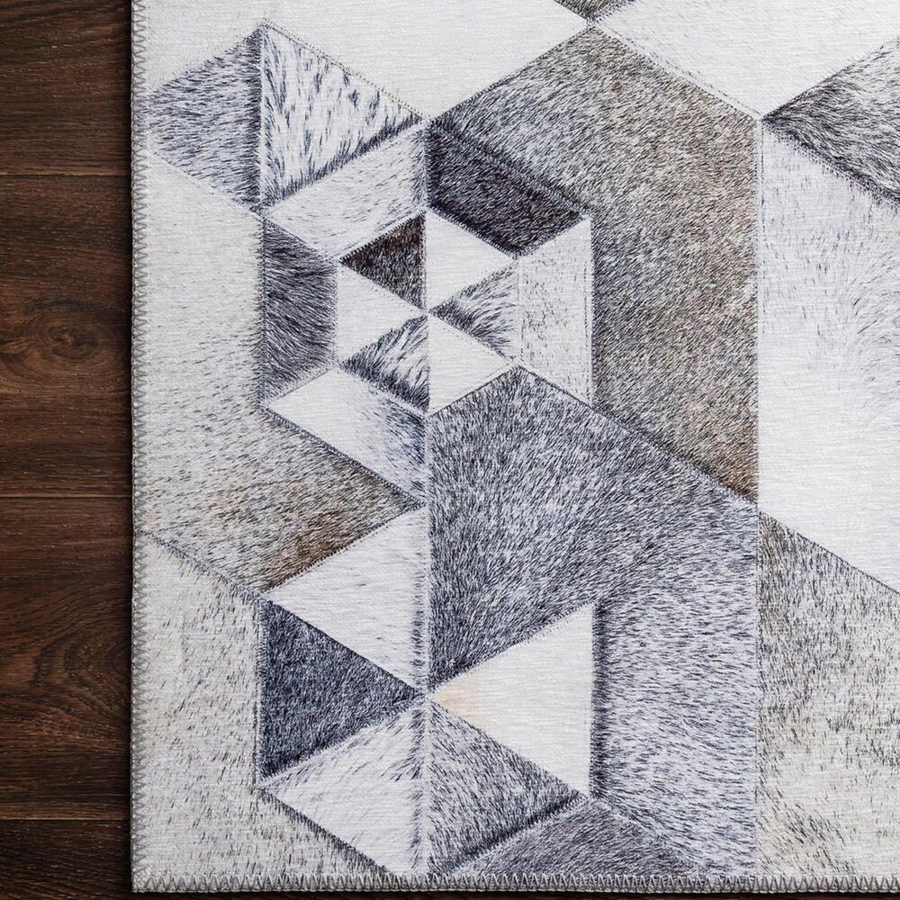 Loloi II Maddox MAD-03 2&#39;3&quot; x 3&#39;9&quot; Grey and Ivory Scatter Rug, , large