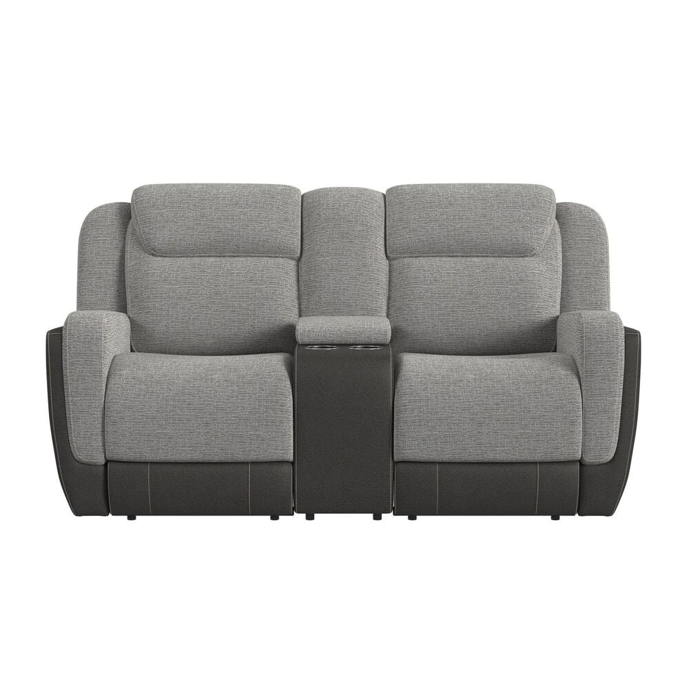 Mayberry Hill Hornet Manual Reclining Loveseat in Grey, , large
