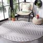 Safavieh Cabana CBN652A 8" Round Ivory and Grey Area Performance Rug, , large