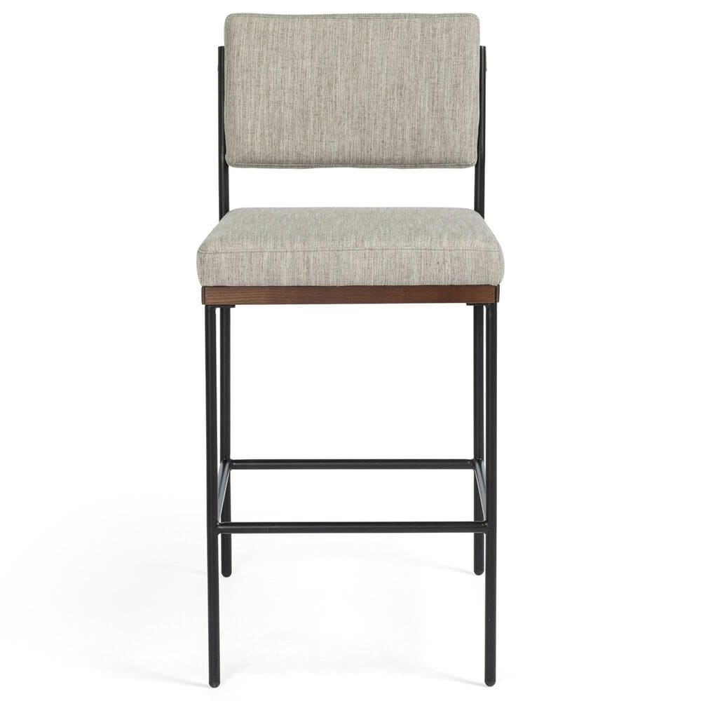 Four Hands Benton Bar Stool in Almond Oak and Midnight, , large