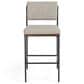 Four Hands Benton Bar Stool in Almond Oak and Midnight, , large
