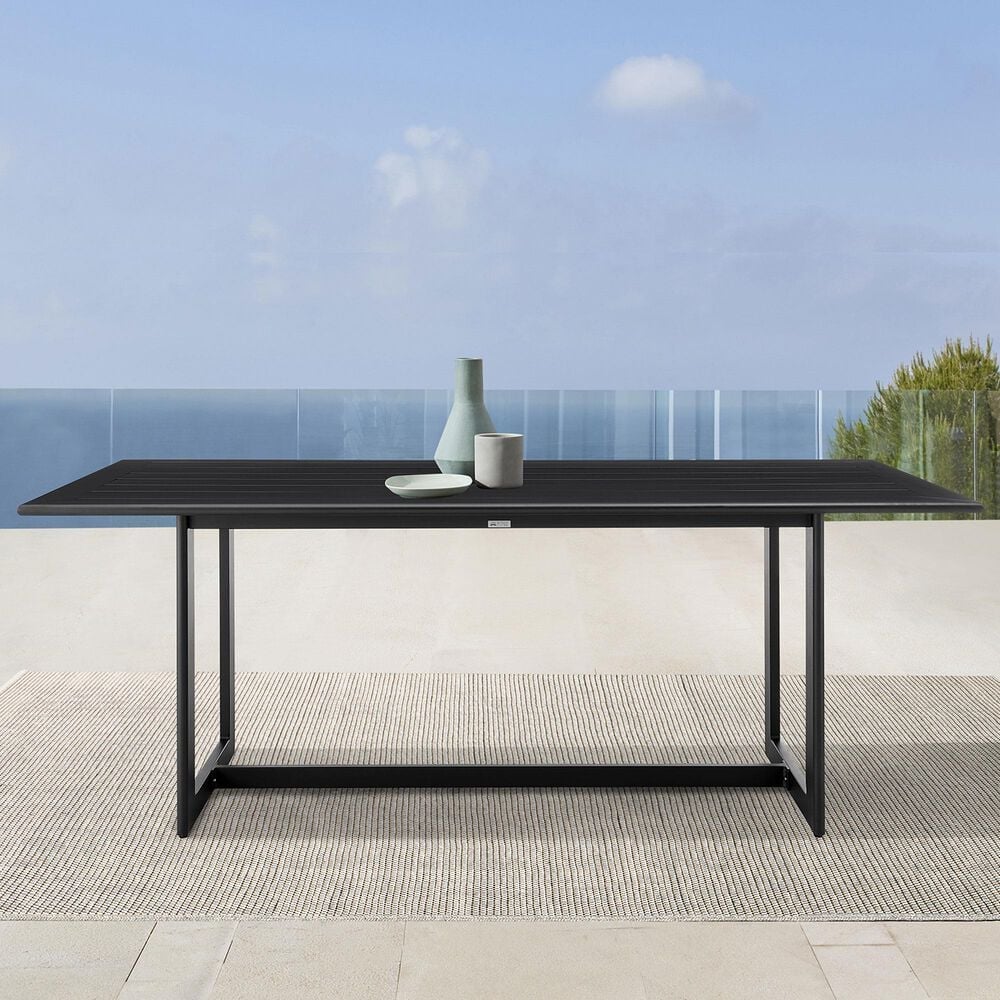 Blue River Grand Rectangle Patio Dining Table in Black, , large