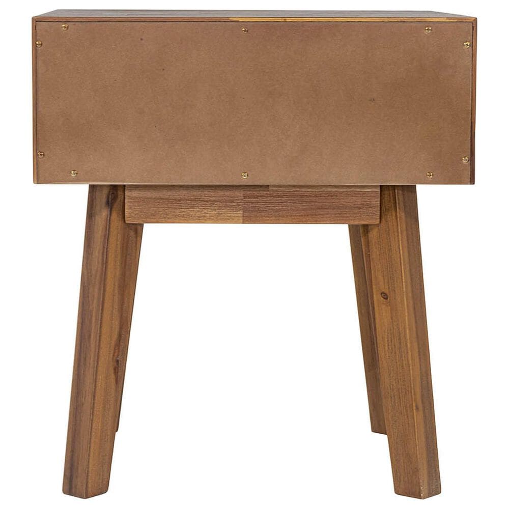 LH Imports Gia 1-Drawer Nightstand in Warm Pecan, , large