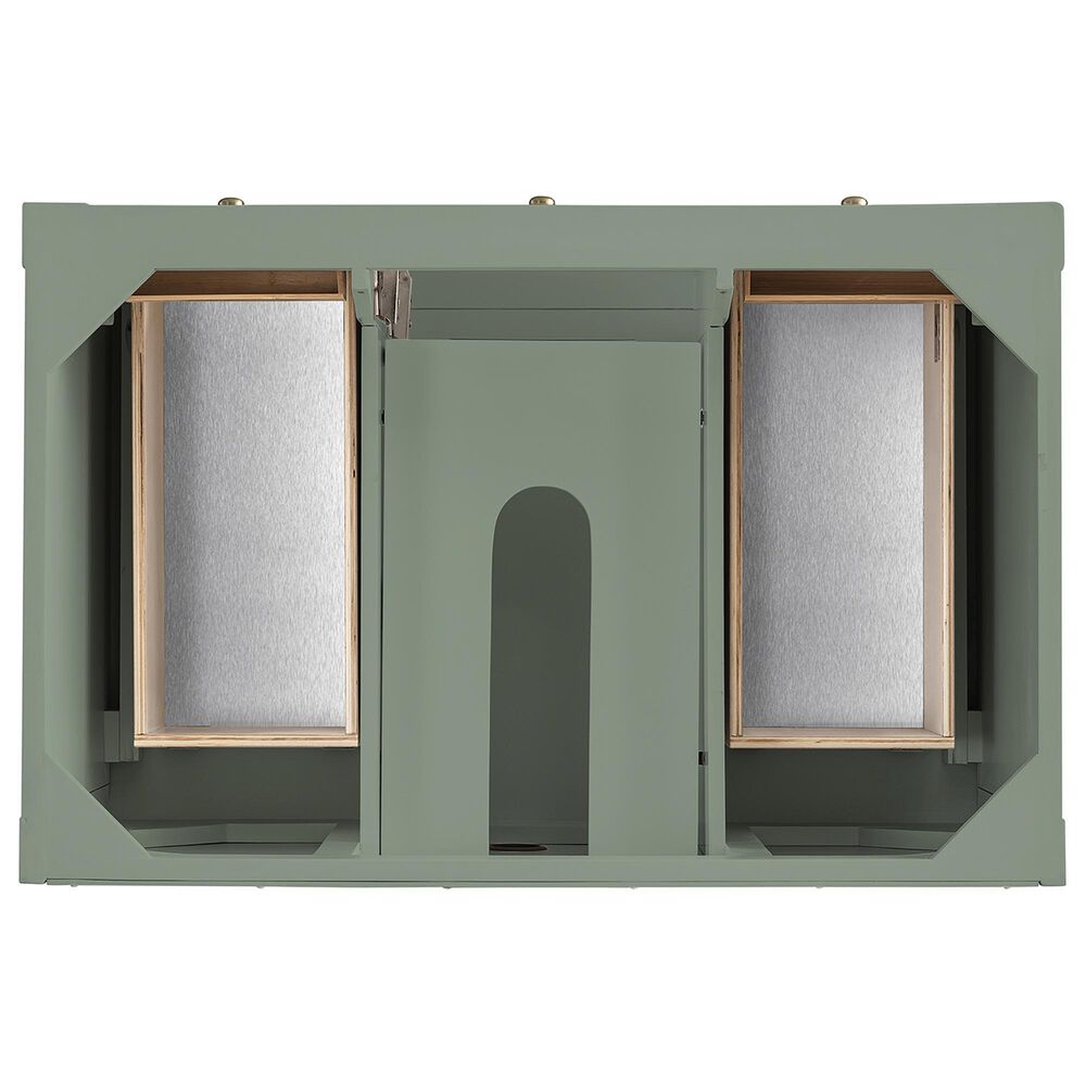 James Martin Vanities Breckenridge 36&quot; Single Bathroom Vanity in Smokey Celadon with 3 cm Victorian Silver Quartz Top and Rectangular Sink, , large