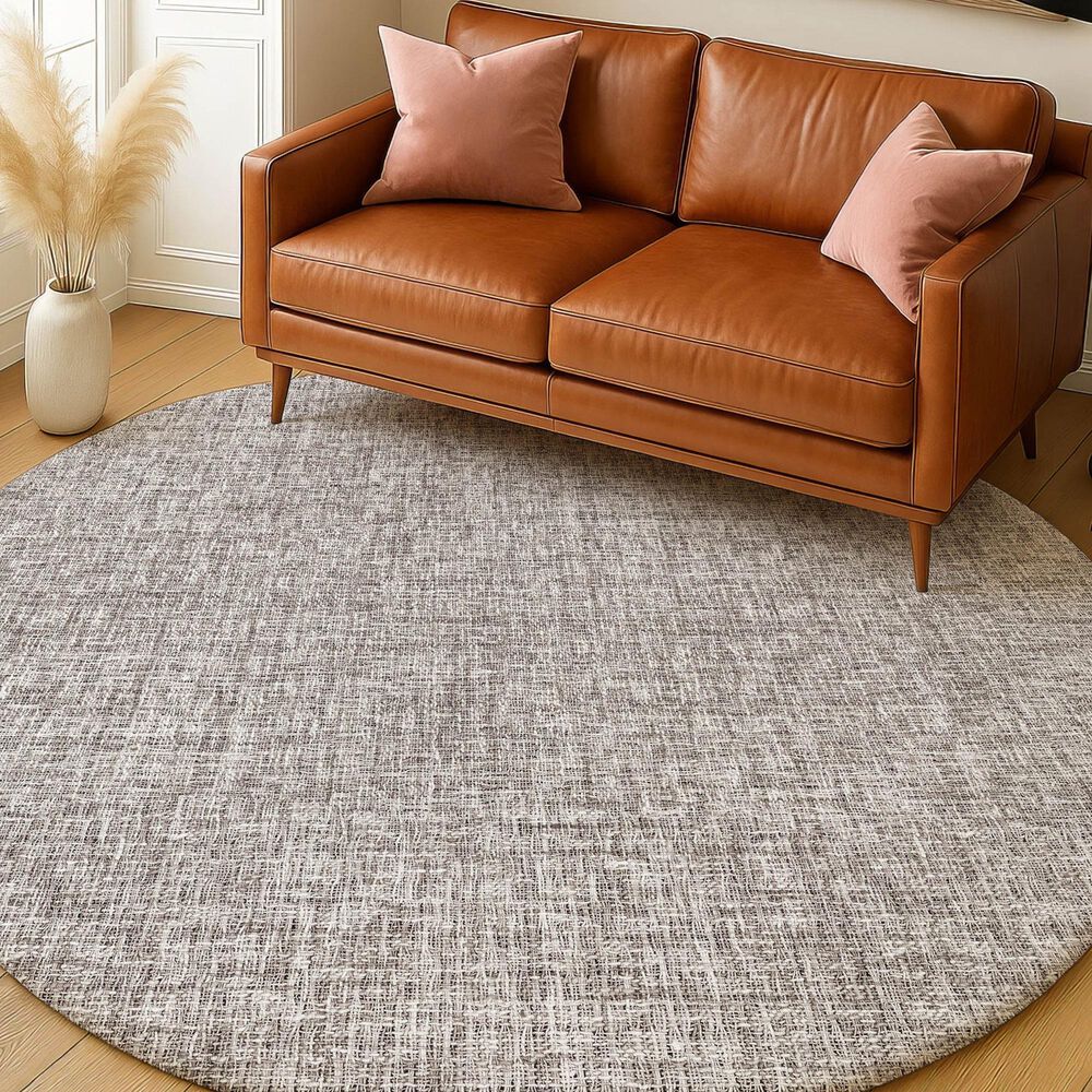 Dalyn Rug Company Voyage VY1 Taupe 8' Round Area Rug, , large
