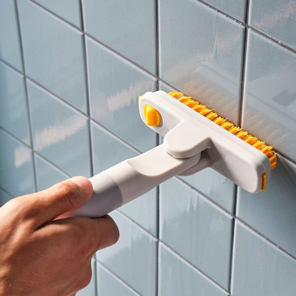 Joseph Joseph CleanTech 2-Piece Tile Scrubber and Spot Cleaning Tool Set in Stone, , large