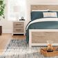 Ashley Charbitt Queen Panel Bed in Brown and Matte White, , large