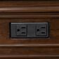 Riva Ridge Arlington 3-Piece L-Shaped Desk and Display Cabinet Set in Classic Brown, , large