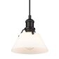 Golden Lighting Orwell 7" Small Pendant with Opal Shade in Matte Black, , large