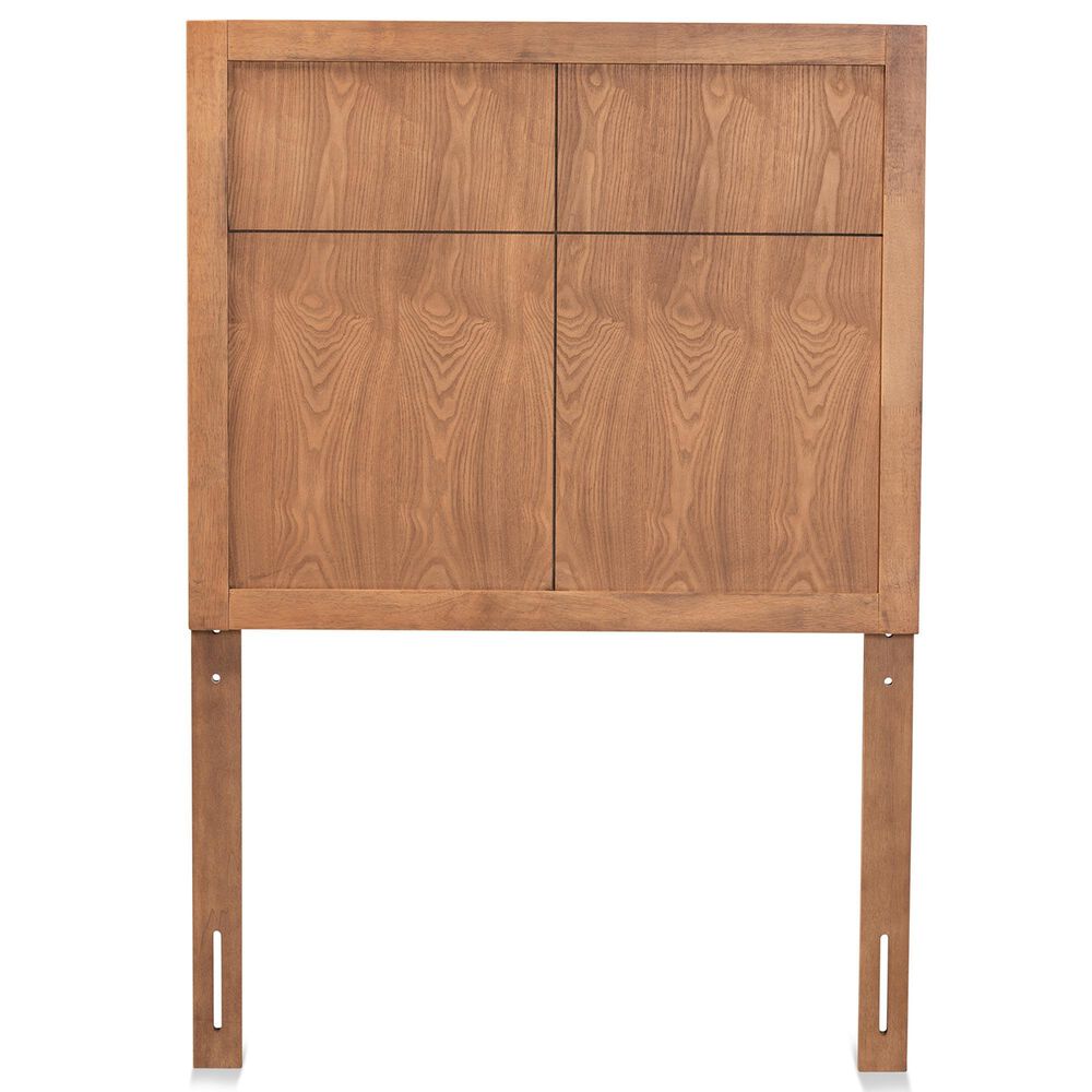 Baxton Studio Monroe Twin Panel Headboard in Ash Walnut, , large