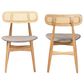 Baxton Studio Tarana Side Chair in Natural Oak and Light Brown (Set of 2), , large