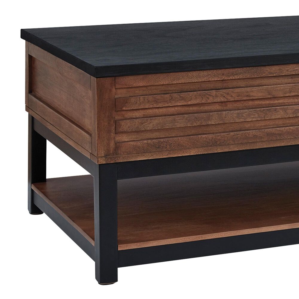 Ashley Kallari Lift-Top Coffee Table in Warm Brown and Black, , large