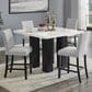 Crown Mark Parkside 5-Piece Square Dining Set in Black and White, , large