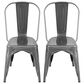 Lumisource Oregon Stackable Dining Chair in Brushed Silver/Brushed Silver (Set of 2), , large