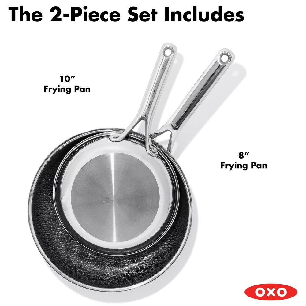 Green Pan Trident Hybrid 2-Piece Nonstick Frypan Set in Stainless Steel, , large