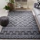 Safavieh Micro-Loop Southwestern 5" x 8" Black and Ivory Area Rug, , large