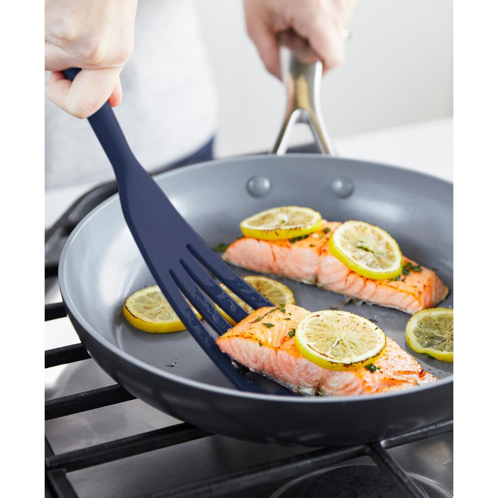 Green Pan Platinum Silicone 7-Piece Utensil Set with Crock in Oxford Blue, , large