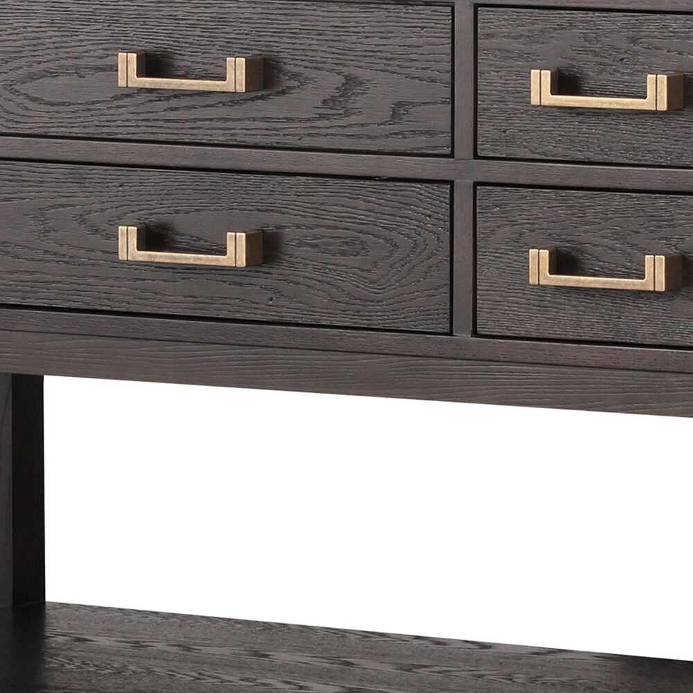 Lexora Home Norwalk 48&quot; Single Bathroom Vanity in Brown Oak with White Cultured Marble Top and Rectangular Sink, , large
