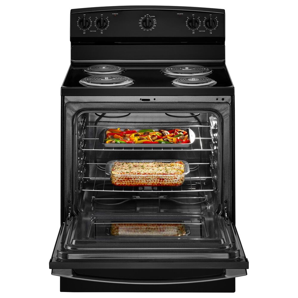 Amana 4.8 Cu. Ft. Electric Range with Knob Controls in Black, , large