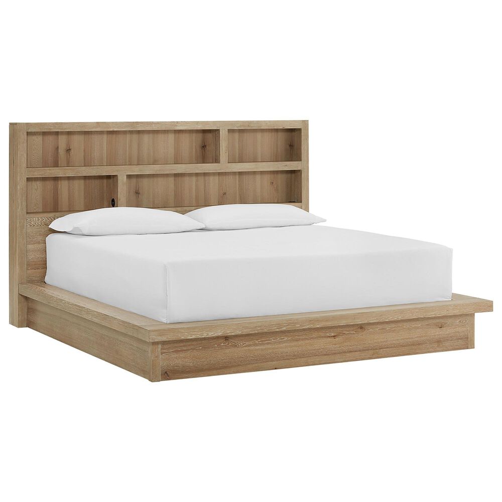 Riva Ridge Modern Loft Queen Platform Bed in Khaki, , large