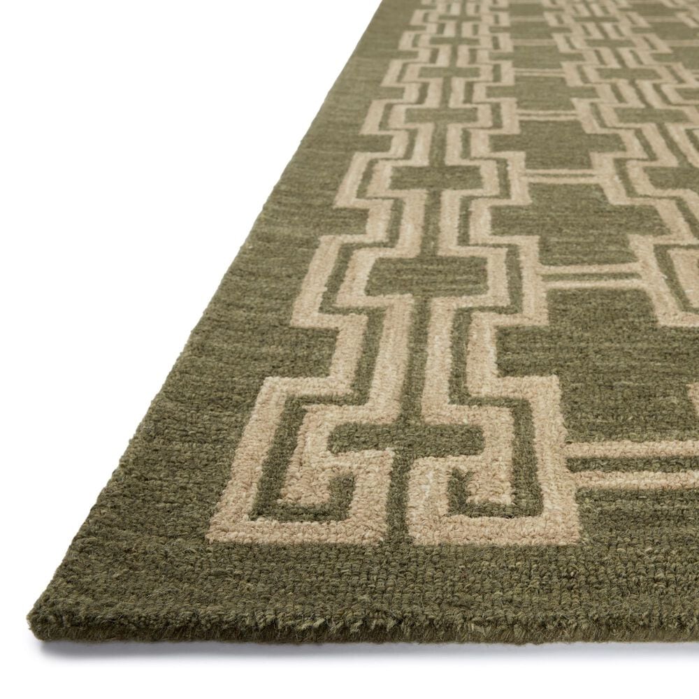 Jeremiah Brent x Loloi Barrow Moss and Beige 2&#39; x 5&#39; Runner, , large