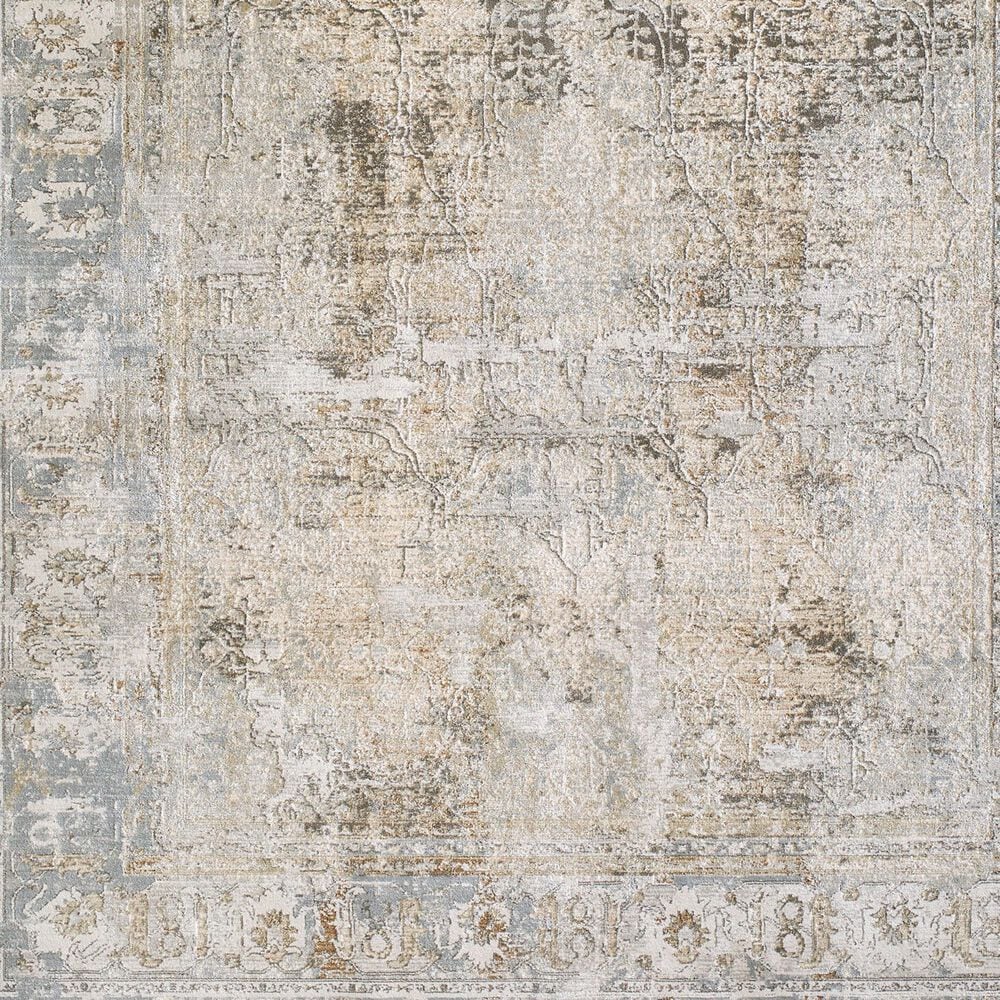 Surya Brunswick Cream, Medium Brown, Light Gray, Light Brown, Charcoal and Mustard 6&#39;7&quot; x 9&#39;6&quot; Area Rug, , large