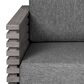 Armen Living Vivid Outdoor Patio Arm Chair in Light Gray, , large