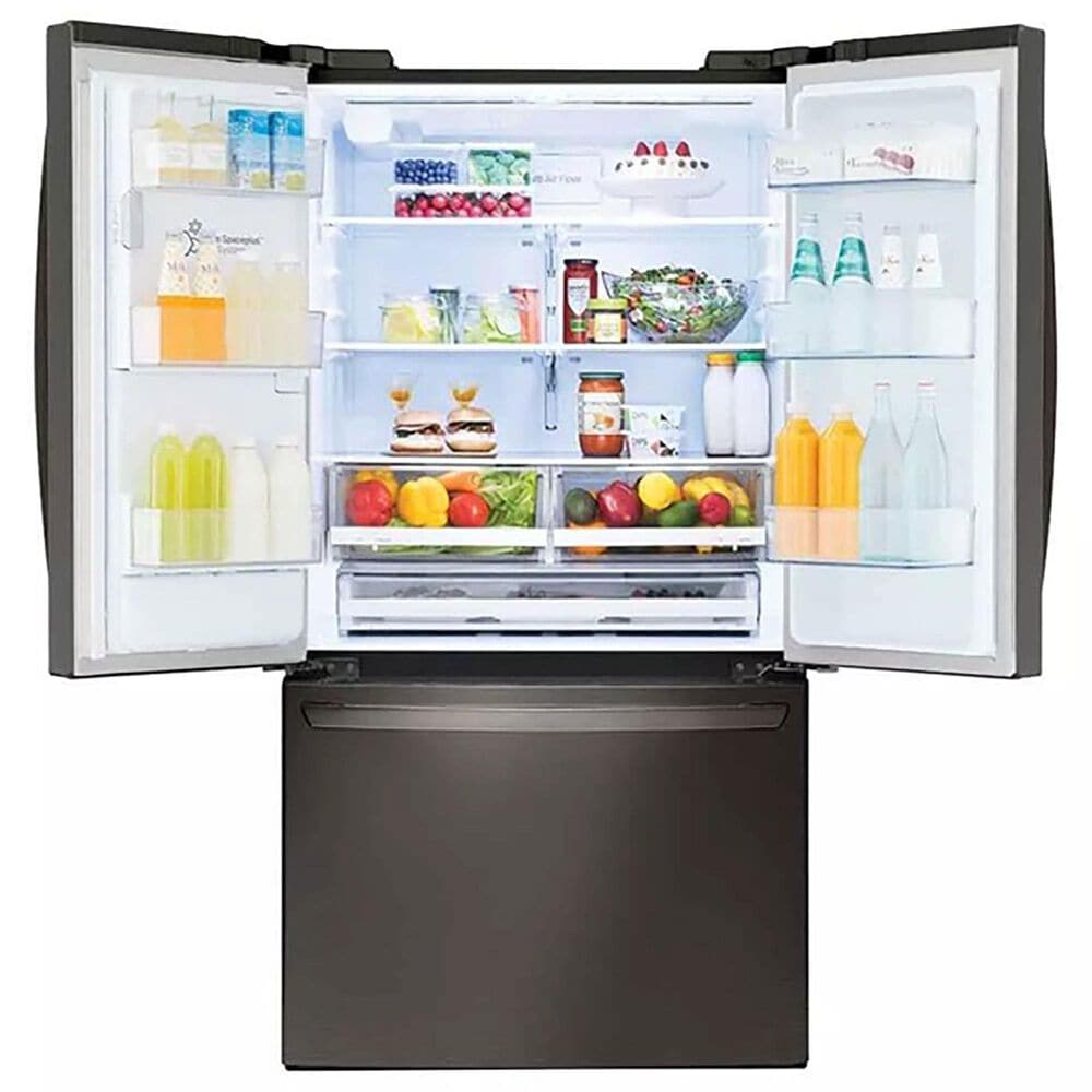 LG 27.7 Cu. Ft. 3-Door French Door Refrigerator in PrintProof Black Stainless Steel, , large