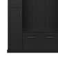 HOMLUX 5-Hook Hall Tree with 4 Side Cabinets and Storage Bench in Black, , large