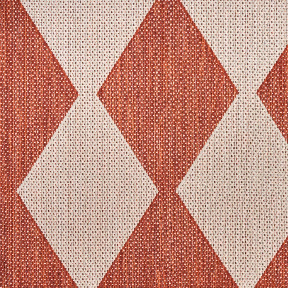 Nourison Positano Geometric Terracotta 6&#39; x 9&#39; Indoor/Outdoor Area Rug, , large