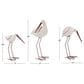 Maple and Jade 3-Piece Bird Decorative Sculpture Set in White and Red-Orange, , large
