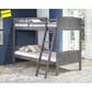 Forest Grove Louver Twin over Twin Bunk Bed in Antique Grey, , large
