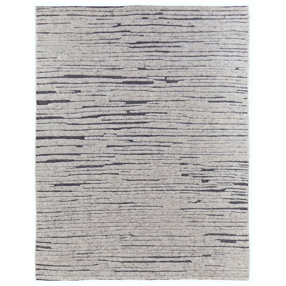Feizy Broadfield 3"6" x 5"6" Ivory and Charcoal Area Rug, , large
