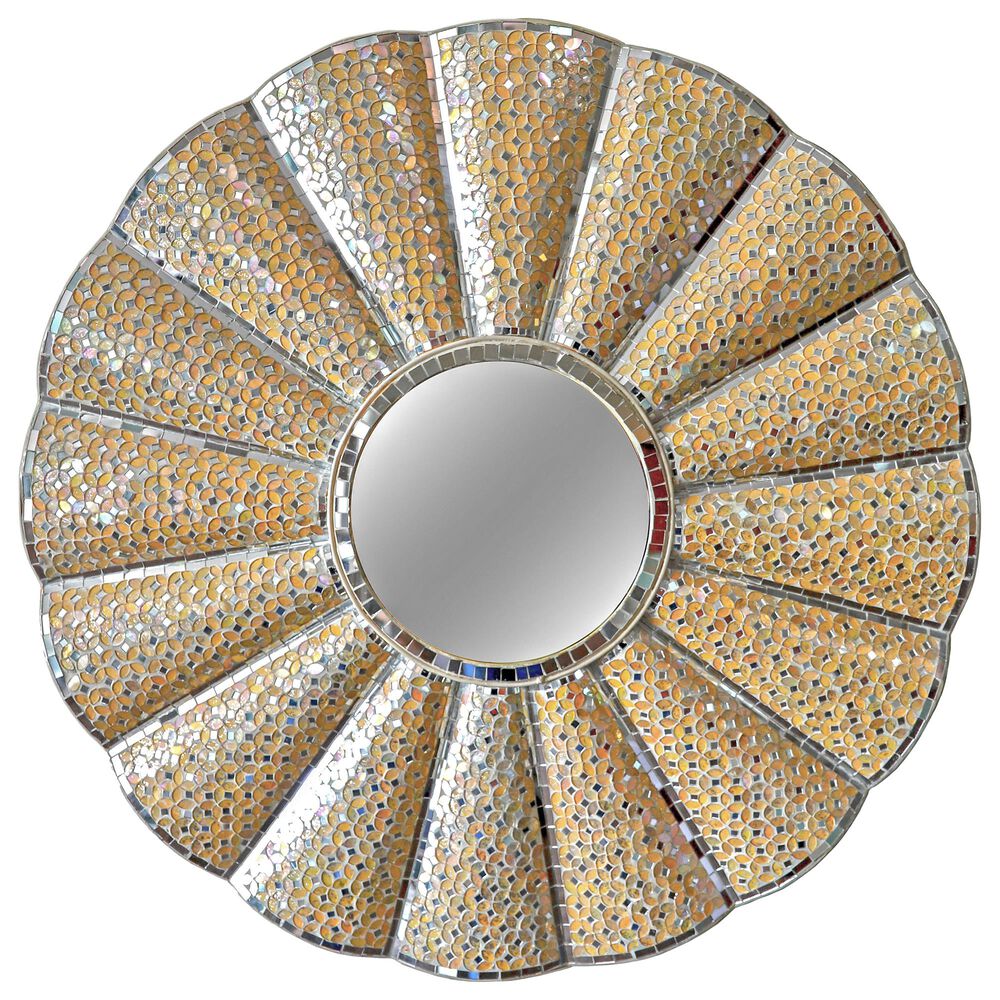 Kenroy Waverly Mosaic Wall Mirror in Cream, , large