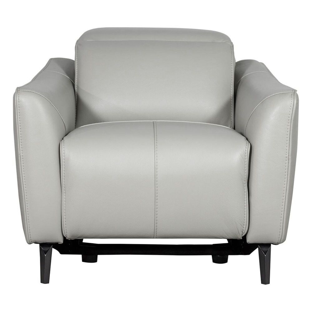 Interlochen Leather Power Recliner in Nova Silver Gray, , large