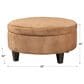 Jonathan Louis Orion Round Storage Ottoman in Maya Caramel, , large