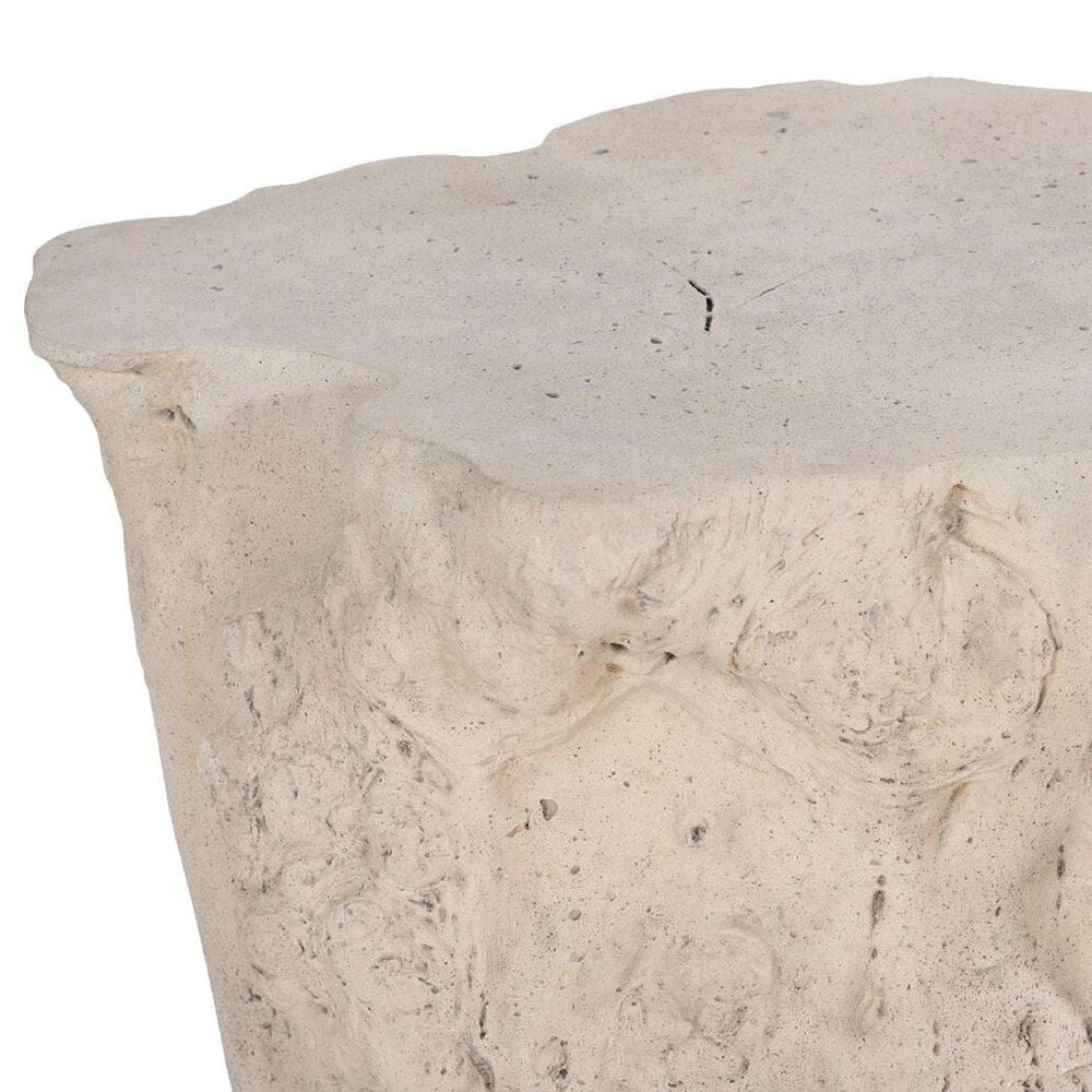 TimberHaus Log Patio Side Table in Roman Stone, , large