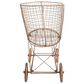 Creative Coop Metal Rolling Laundry Cart with Rack in Copper, , large