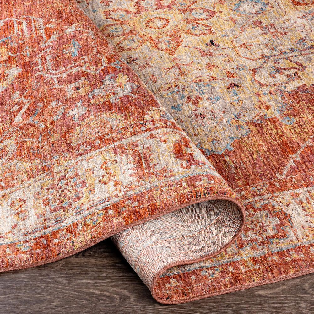 Surya Mirabel  MBE-2318 7&#39;10&quot; x 10&#39;3&quot; Burnt Orange, Rust, Teal, Olive, Gray and Beige Area Rug, , large